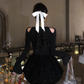 New Style Birthday Date Dress Off-shoulder Long-Sleeved Black Prom Dress YM1978