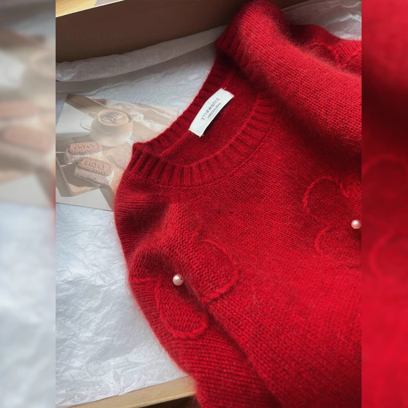 women's winter red sweater YM1905