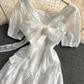 White A Line Short Dress Fashion Dress YM440
