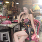 Pretty Straps Florals Party Dress Sexy Mini Cocktail Dress YM1984
