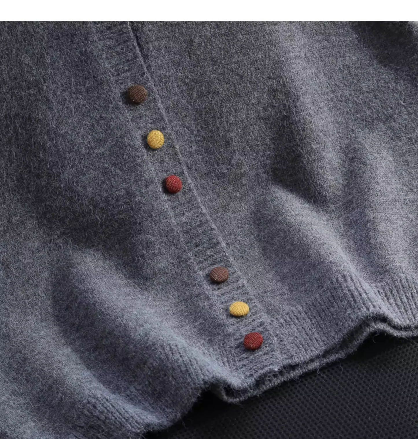 Retro Gray Knitted Vest Sweater YM2448