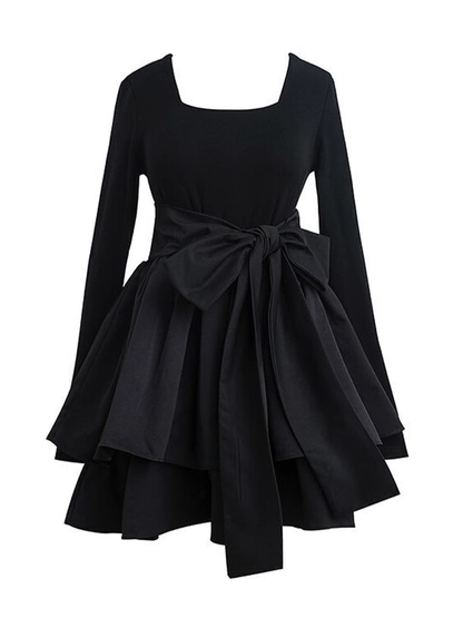 A-line Black Short Dress  YM708