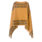 Retro Pullover Rhombus Cape Female Tassel Knitted Sweater Shawl YM375