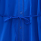 Royal blue tiered embellished shirt dress YM553