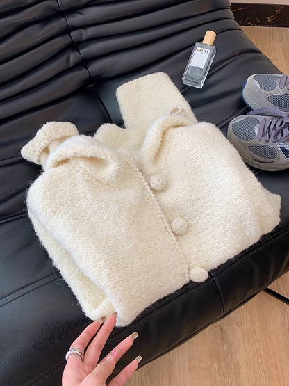 Early Autumn Hoodie, Soft Hooded Sweater Jacket YM1871