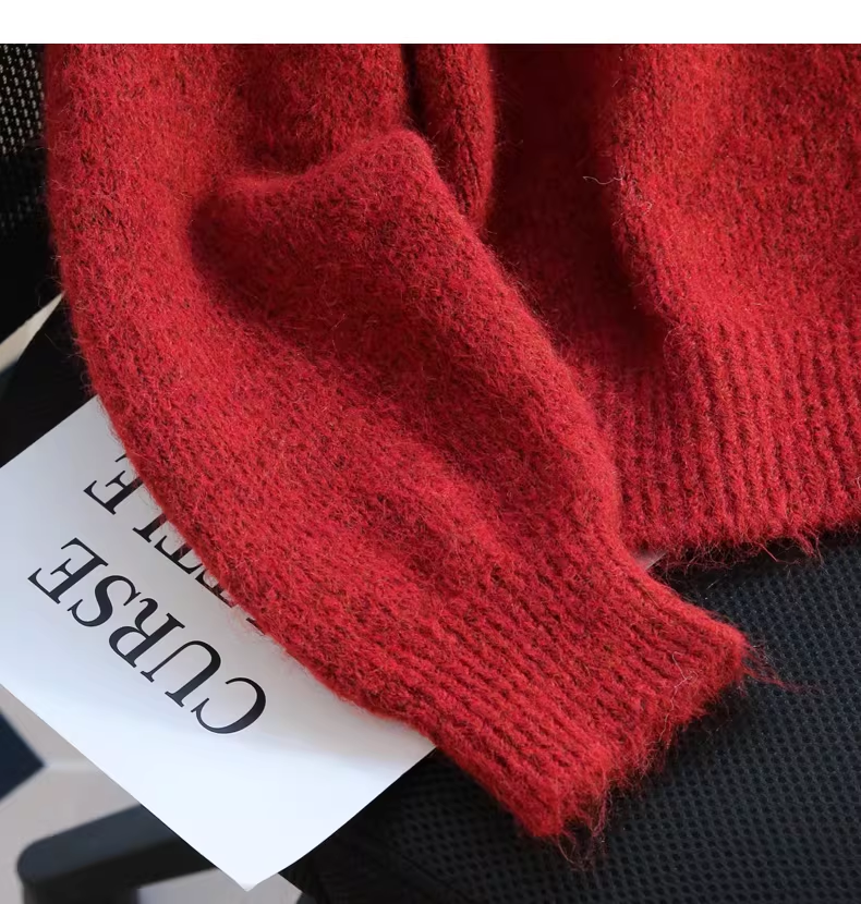 Apricot Lace-up Cardigan Sweater, Soft And Cozy Knit Sweater YM2427