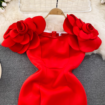 Red Mermaid Fashion Dress , YM265