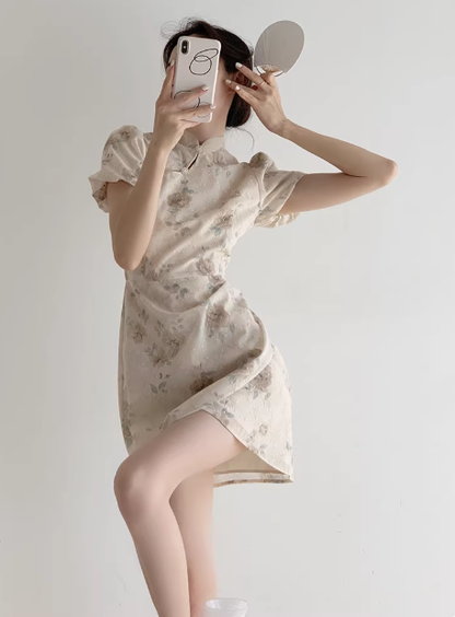 Chinese style modified cheongsam dress slit dress YM1950