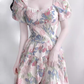 French oil painting floral dress women's summer YM1062