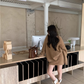 Fashion Suit Skirt Women's New Style V-neck Pullover Sweater Half-length Skirt Two-piece Suit YM1814