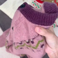 Women's winter pink knitted cardigan sweater coat YM1894
