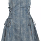 Vintage washed denim tube mini dress YM1319