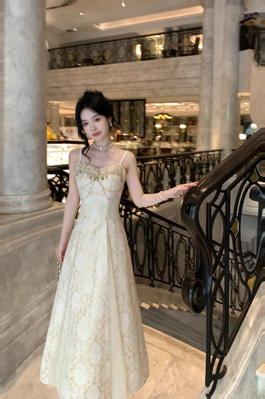 Palace Style Light Dress Sequin Jacquard Birthday Dress New Style YM2033