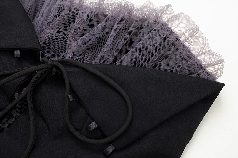 Romantic Black Irregular Strapless Short Birthday Dress YM2324