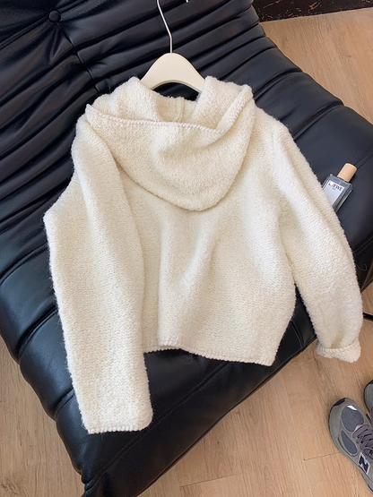 Early Autumn Hoodie, Soft Hooded Sweater Jacket YM1871