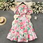 French court style puff sleeve dress  YM1195