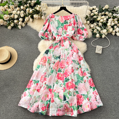 French court style puff sleeve dress  YM1195