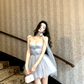 Simple Straps Tulle Princess Prom Dress Birthday Party Outfits YM1998