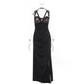 Sexy Black Lace Slit Party Gown,Birthday Outfits YM2019