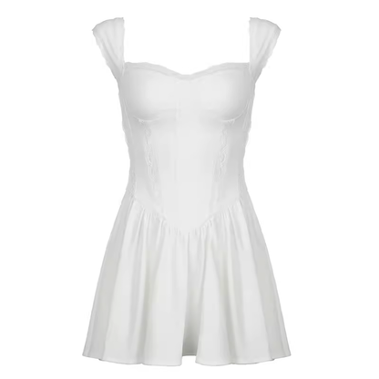 White A-line Dress YM1357