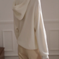 Hooded Knitwear Women Autumn New White Thin Sweater YM355
