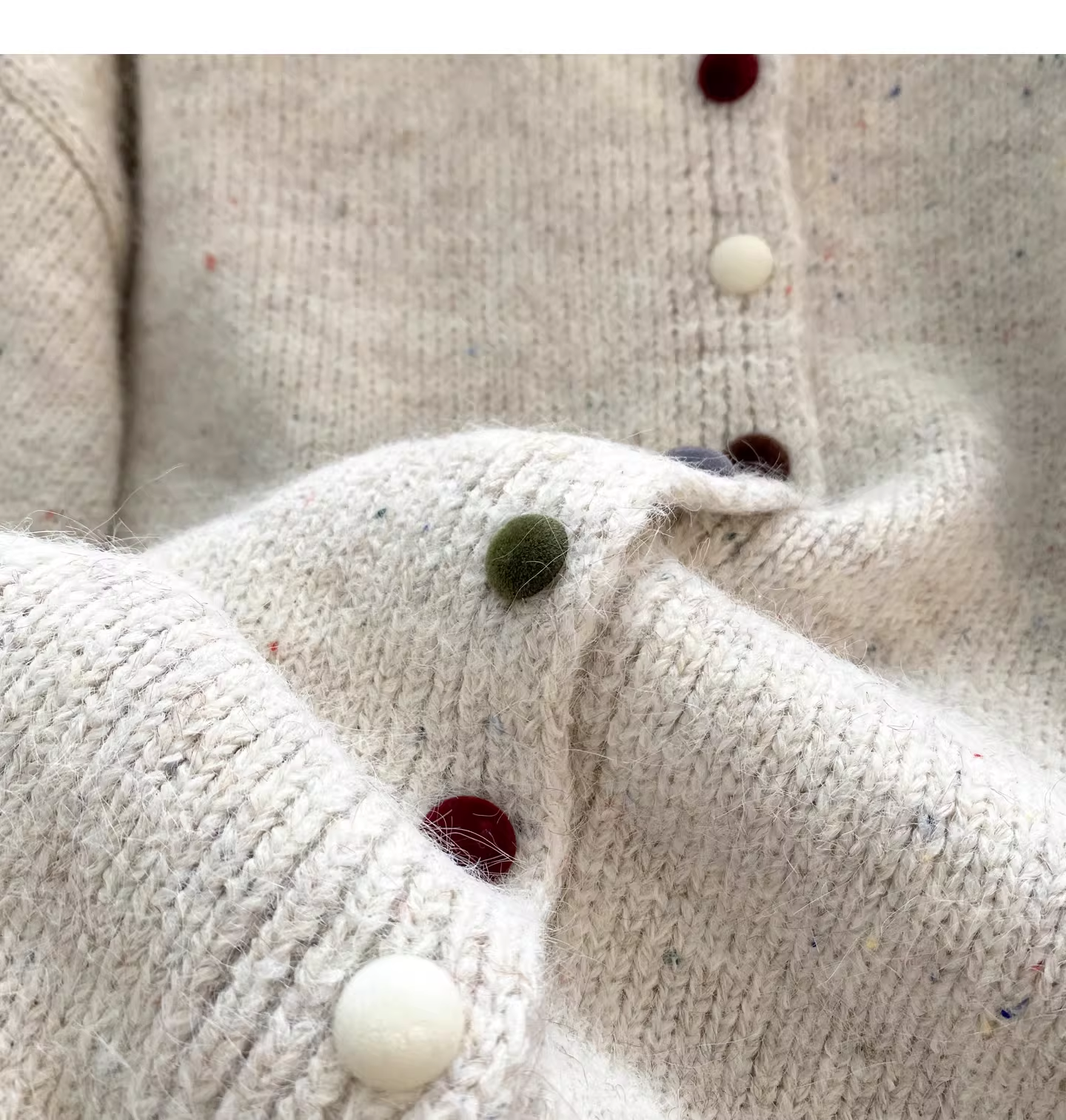 Beige Crew Neck Cardigan Sweater YM2450