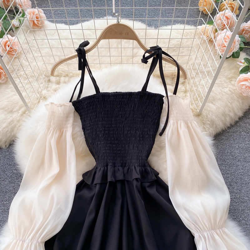 Black A Line Short Dress Fashion Dress YM571
