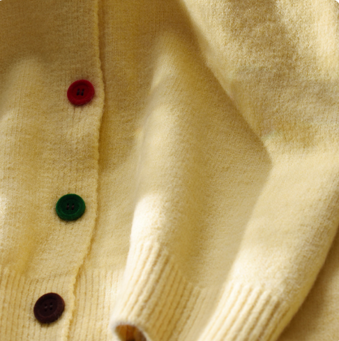 Cute Round Neck Short Sweater Jacket New Long Sleeve Knitted Cardigan YM2347