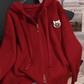 women's thickened zipper hooded sweater YM826