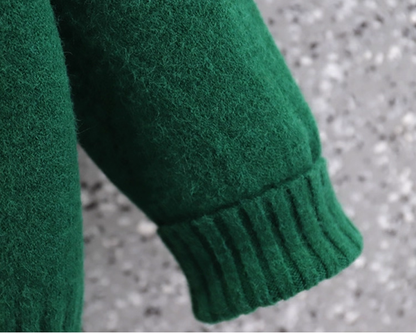 Green Women's Autumn New Thickened Turtleneck Sweater YM2291