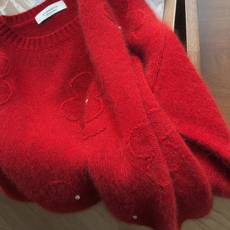 women's winter red sweater YM1905