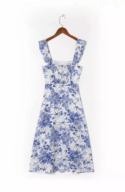 French floral holiday dress YM1407