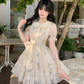 Cute Sweet Doll Collar Embroidered Tulle Short Birthday Party Dress YM2040