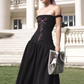 Off the shoulder long dress    YM1355