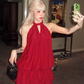 Red Halter Backless Short Prom Dress Birthday Outfits YM2012