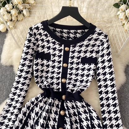 Round neck sweater dress YM622