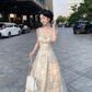 Palace Style Light Dress Sequin Jacquard Birthday Dress New Style YM2033