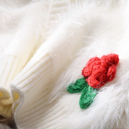 Women's Sweet V-neck Sweater Coat YM2385