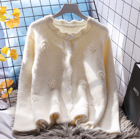 Sweet Sweater Coat For Women New Style Ladies Short Knitted Cardigan YM2381