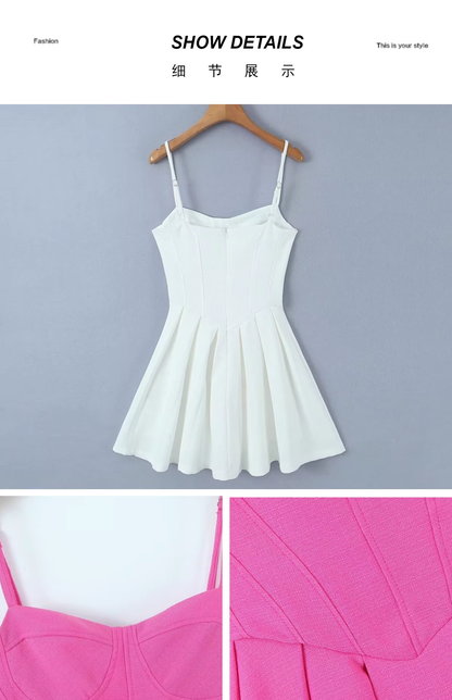 A-line White Short Dress YM727