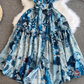 A-line printed shirt dress YM891