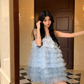 Sweet Ombre Blue Tulle Layered Short Party Dress Prom Dress YM2015