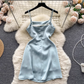 women's summer satin dress YM406