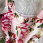 Retro summer fashion sleeveless backless printed a-line dress YM1061