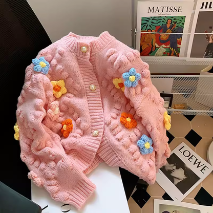 New heavy industry three-dimensional flower sweater for women YM935