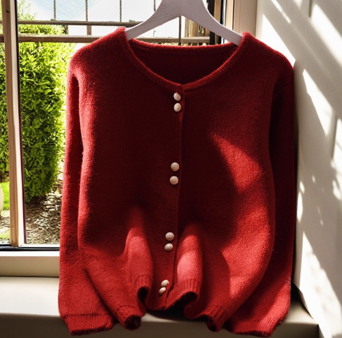 Yellow Round Neck Sweater Jacket Women's Autumn New Short Slim Knitted Cardigan YM2356