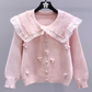 women's fall doll collar sweater coat YM655