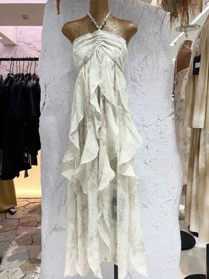 Sexy Halter Chiffon Party Dress Holiday Dress YM1765