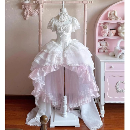 Classy Lace Tulle Birthday Party Dress Princess Lolita Dress YM2138