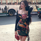 Pretty Straps Florals Party Dress Sexy Mini Cocktail Dress YM1984